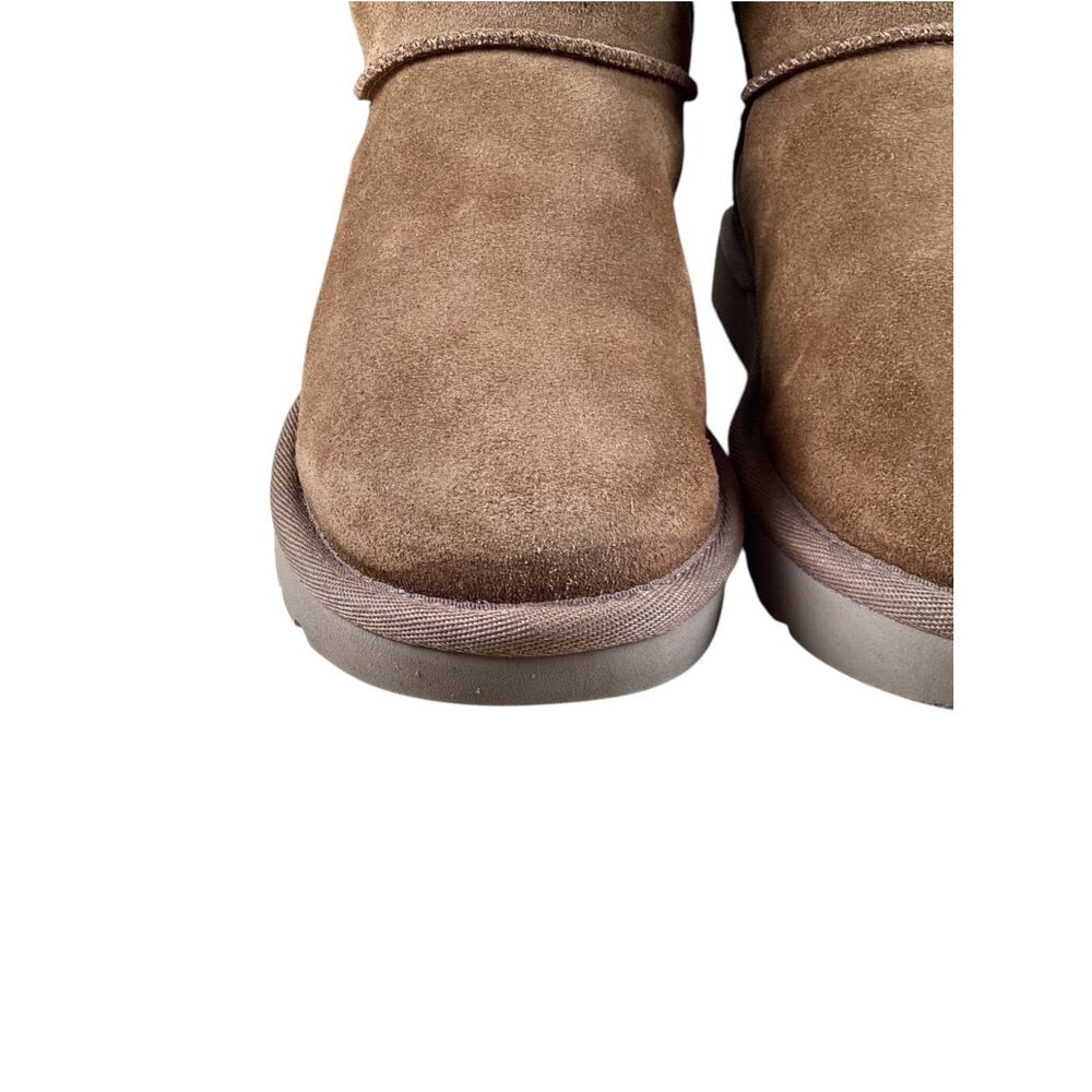UGG Marciela II Genuine Shearling Chestnut Suede Boots Women's Winter size 6 EUC - Picture 11 of 12